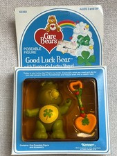 RARE VINTAGE 1984 KENNER CARE BEARS GOOD LUCK BEAR FIGURE WITH SHOVEL NEW IN BOX