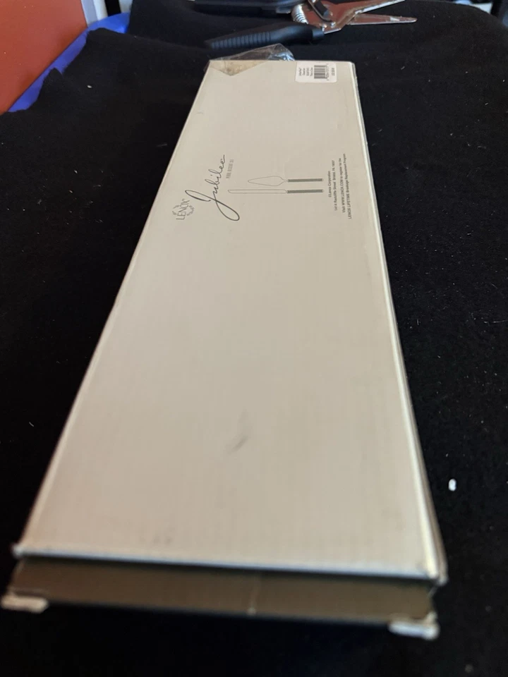 Lenox Jubilee 珍珠甜点服务器套装婚礼蛋糕 2 件不锈钢 — 第 3/4 张图片