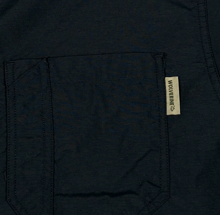 Wolverine Shirt Mens Large Blue Button Up Long Sleeve Nylon Vented Workwear - Image 3 of 4