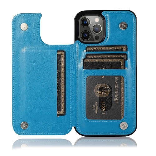 Magnetic Card Slots Flip Cover Stand Phone Case For iPhone 15 Pro 14 13 12 MAX - Afbeelding 31 van 96