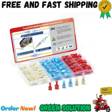 UL Listed Nylon Spade Quick Disconnect Connectors Kit, 22-10 Gauge Male and Fema