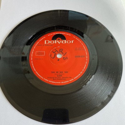 Slade: Take Me Bak 'Ome 7'' vinyl single, Polydor VG 1972 FREEPOST UK