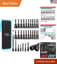 Comprehensive 29-Piece Nut Driver Kit: SAE/Metric with Impact Socket Adapters