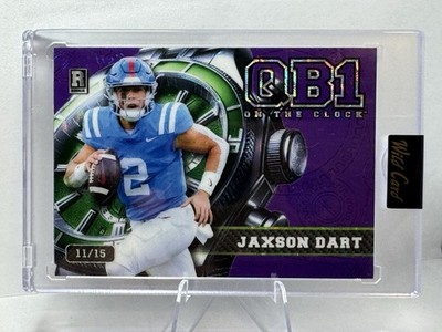 2025 Jaxson Dart 11/15 Wild Card QB1 On The Clock RC Purple NY Giants