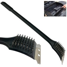 1 Bbq Grill Brush Scraper For Barbeque Steel Bristles Heavy Duty