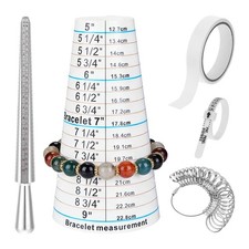 5in1 Ring Sizer Measuring Tool Kit, Bracelet Mandrel 59 in / 12.722.8 cm, Alu...