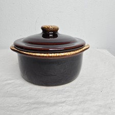 vintage pfaltzgraff individual casserole dish brown drip glaze with lids