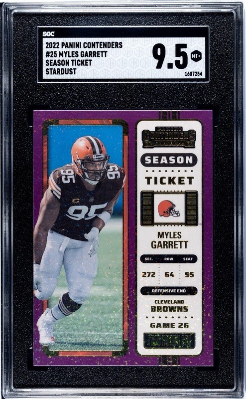Panini 2022 Contenders Season Ticket Stardust Myles Garrett #25 SGC 9.5 Browns