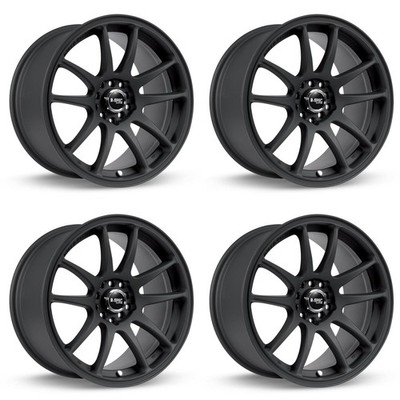 Set of 4 17in Black Wheel Rims for 2002+ Subaru, RTX91FA 17x8 5x100 ET35 5bolts