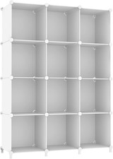 12 Cube Storage Organizer, Closet Organizer Storage Shelves, White