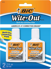 Wite-Out Quick Dry Correction Fluid - 2 Pack - White Color Writeout - White-Out