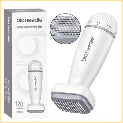 Beauty Titanium Microneedling Stamp 120 Derma Stamp Adjustable Needle Size NEU