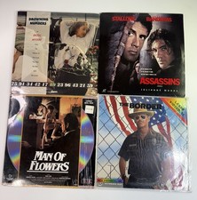 Lot of 4 Laserdisc Movies: Assassins, The Border, Man Of Flowers, 1 More