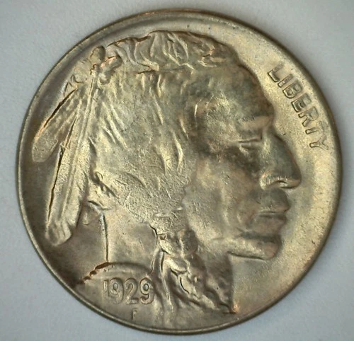 1929 D Buffalo Indian Head Nickel 5c US Coin Uncirculated Denver Mint Five Cents