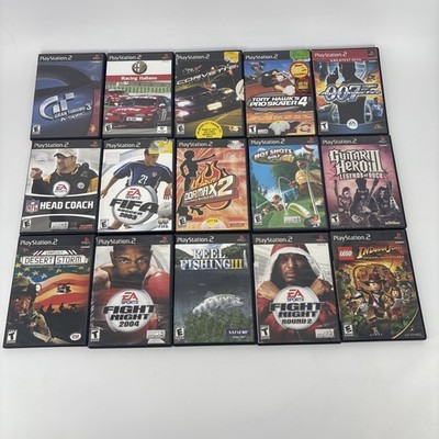 PS2 Game Lot Of 15: Shooters, Sports, Tony Hawk, 007, Lego, All Tested All Clean