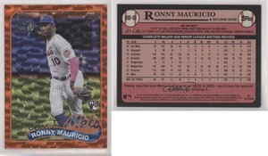 2024 Series 1 1989 Topps Baseball Foil Orange /25 Ronny Mauricio Rookie RC