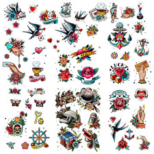 51 Tattoo Sets,American Retro Tattoos, Retro and Innovative Designs, Beautiful S