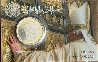 Vatikan 1 Euro Coin Card 2024 N°4 Pontificato Papa Francesco VERSO L’ANNO SANTO