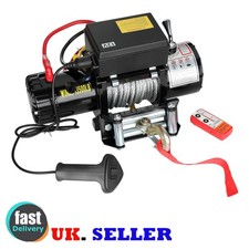 GEARZAAR Electric Winch 13500lbs / 6123kg 3 Pcs remotes Workshop Steel Rope