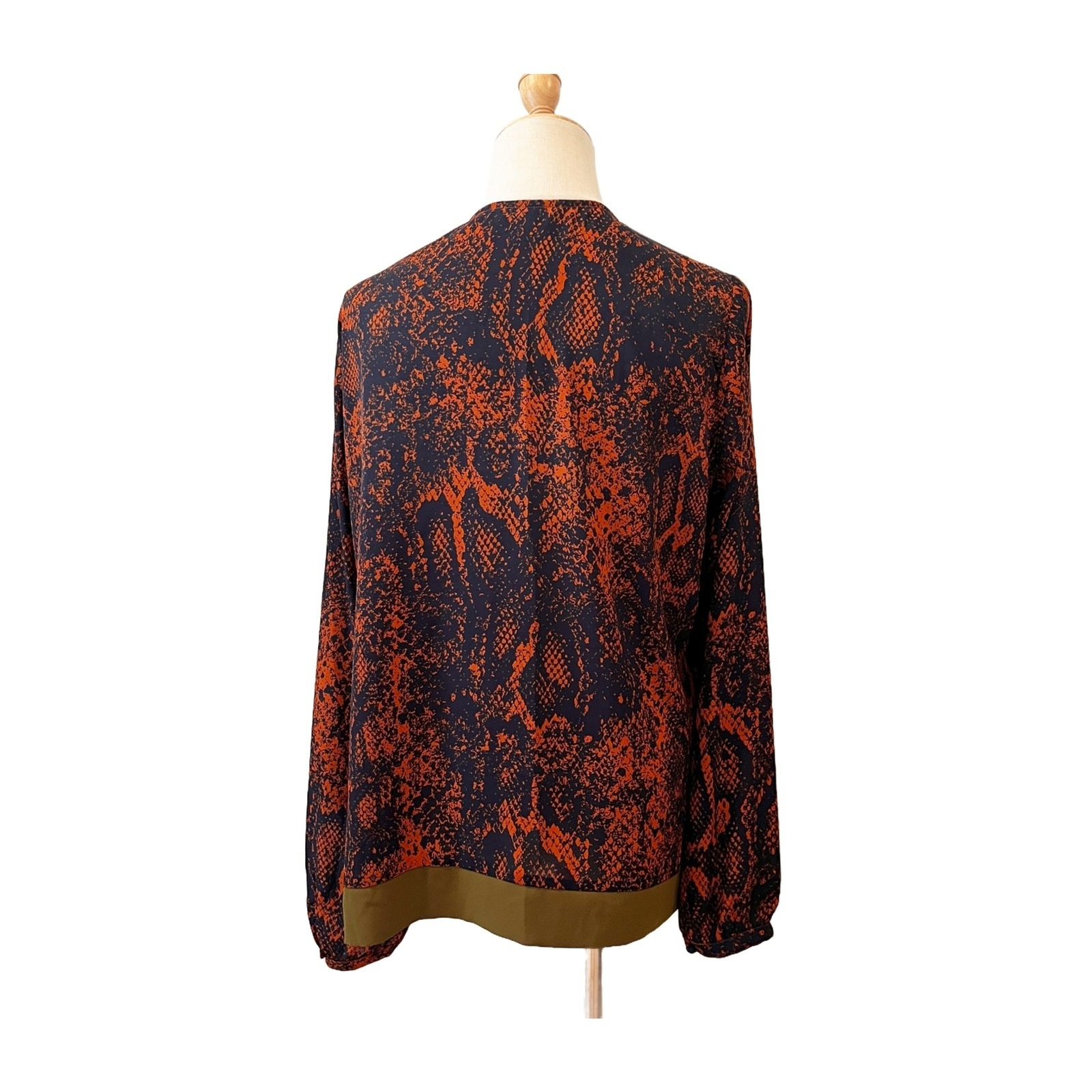 CAbi Navy Red Python Snakeskin Blouse #101 Medium… - image 4