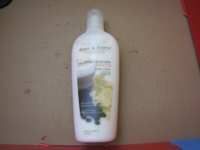 BODY & EARTH ELEMENTS White Chocolate Mocha Anti-Stress BODY LOTION 8.5 OZ