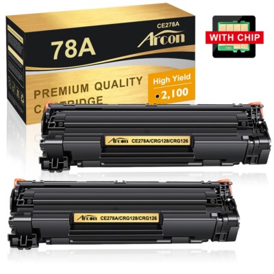 2 Pack CE278A High Yield Bk Toner for HP 78A LaserJet Pro P1606DN M1536DNF MFP