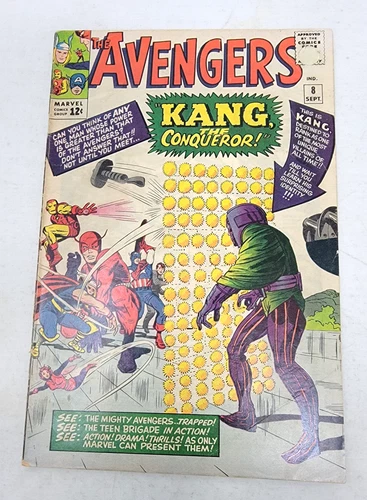 AVENGERS #8 1st Appearance of Kang the Conqueror *1964* 4.5 Silver Age