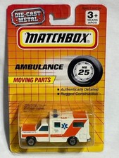 1983 Matchbox Ambulance Mb25 Moving Parts 164 Nib