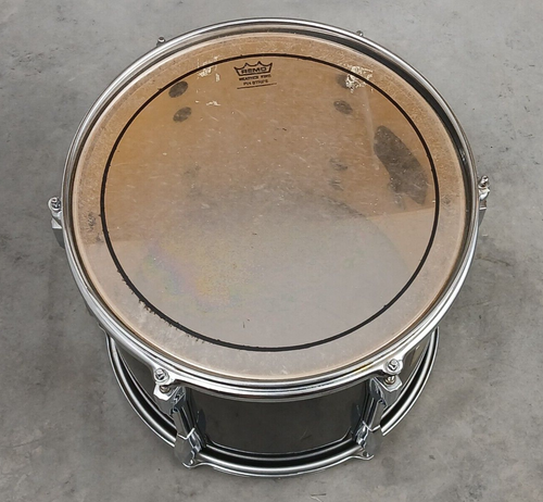 PEARL SESSION ELITE 12" BLACK LACQUER TOM DRUM, 90's BIRCH/ MAHOGANY, NICE! - Picture 6 of 7
