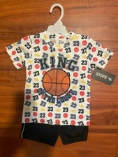 Toddler 2 Piece #23 King of The Court Top/Shorts
