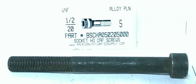 1/2-20x5 Hex Socket Head Cap Screws Alloy Steel Black (2)