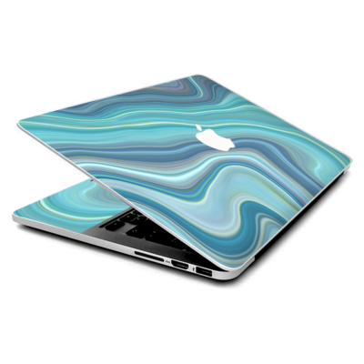 Skin Itsaskin Pour MacBook Pro 15" Retina Touch Bar – Design Abalone Swirl Blue