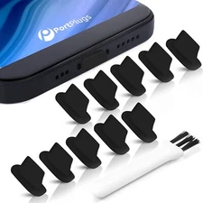 10 Pack Anti Dust Silicone Plugs Charging Port Cover Compatible with iPhone