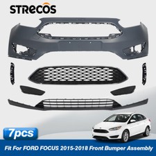 Front Bumper Cover Assembly Kit Wfog Light Cover Fit For Ford Focus 2015-2018