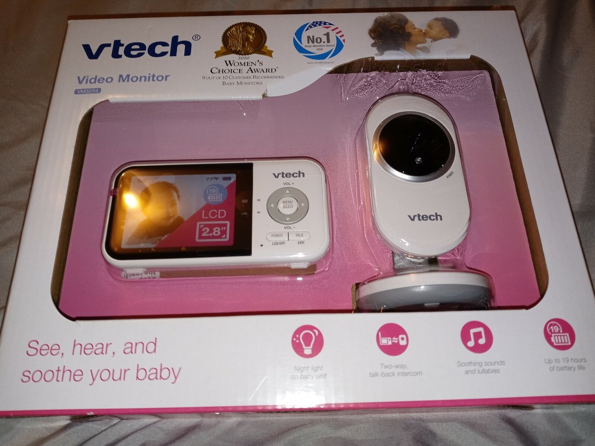 NEW VTech Video Baby Monitor Fixed Camera VM3254 Two-way Talk Back  Intercom