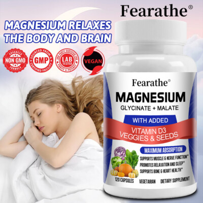 Magnesiumglycinat + Malat + Vitamin D3 Unterstützt Die Muskel-Und Nervenfunktion