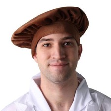 Renaissance Beret Hat - Brown - Costume Accessory - Peasant Style - Adult 23-...