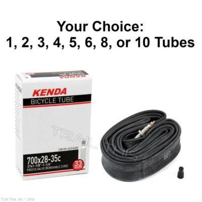 Kenda 700x28 32 35C 27" 1-1/8-1/4" Threaded 33mm Presta Valve Bike Tube Pack Lot