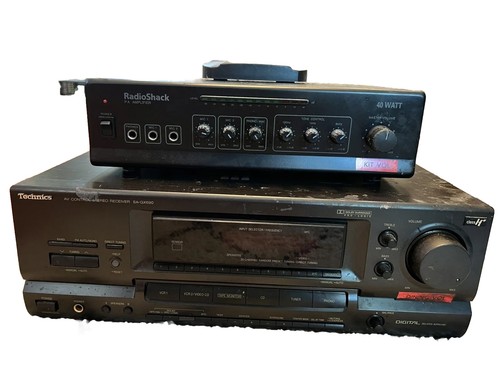Technics SA-GX690 Receiver Hi-Fi Stereo With Cords and 40W RadioShack Amplifier - Picture 2 of 3