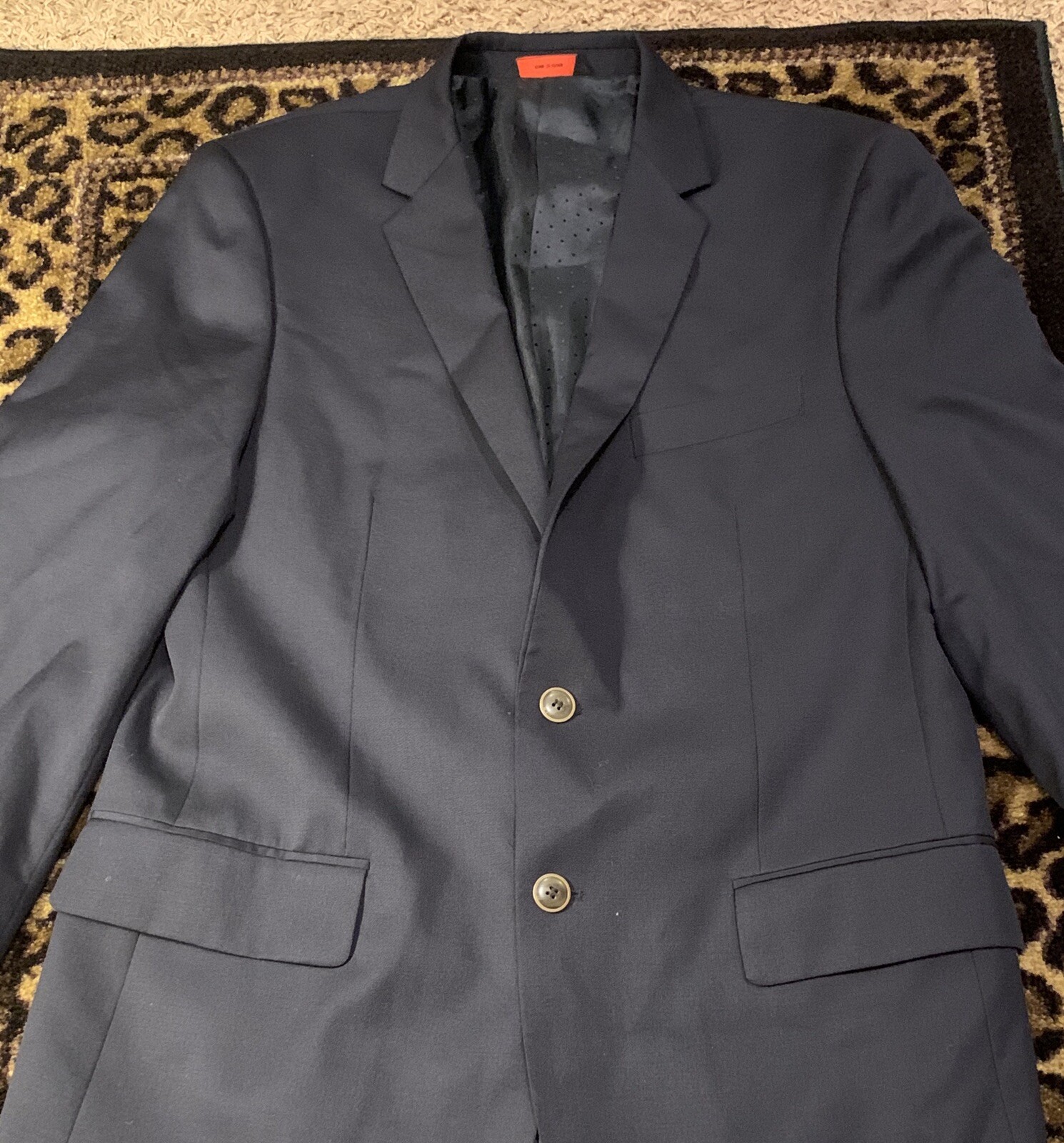 Linea Uomo Mens Black Sport Coat Blazer Two Butto… Gem