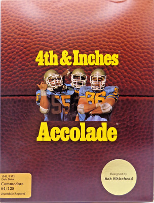 COMMODORE 64/128 -- 4TH & INCHES (ACCOLADE - DISK)