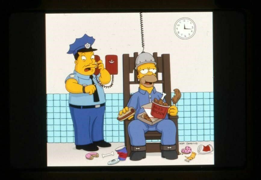 The Simpsons Homer Elektrischer Stuhl The Frying Game Original