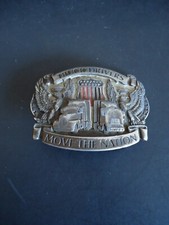 "Truck Drivers Move The Nation" BELT BUCKLE 1826 Great American Buckle Co. 1987