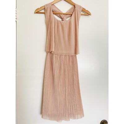 open lace back dress Tulip Blush Pink Pleated High-Neck Midi Dress – Club L London main image 0