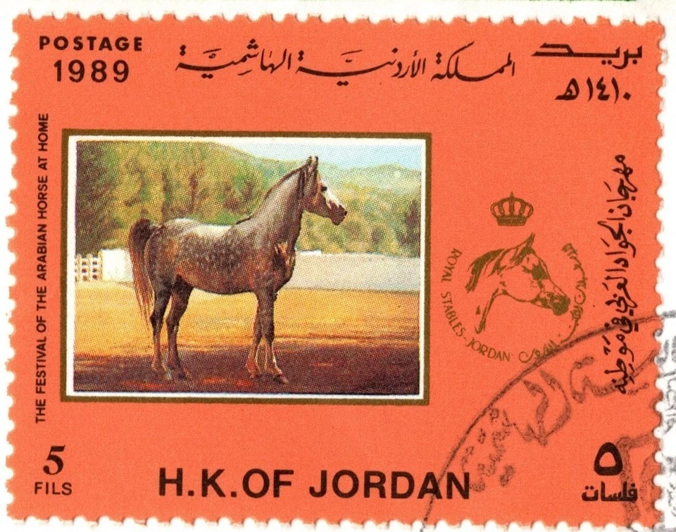 JORDAN 1989 FESTIVAL OF ARABIAN HORSE AT HOME FIRST DAY COVER ,PETRA, HORSES - Image 3 of 4