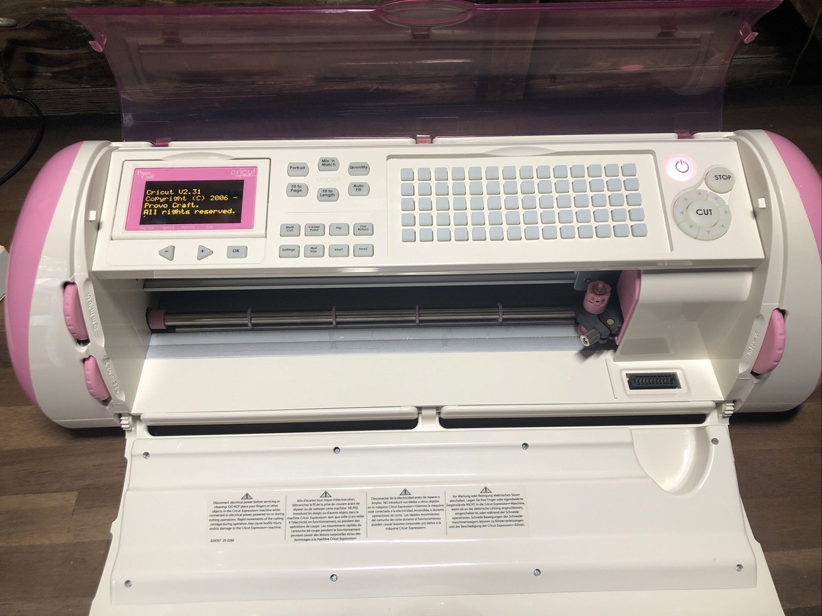 Cricut Expression Electronic Pink Cutting Machine CREX001 + Cords