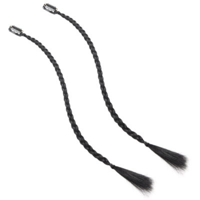 2Pcs Hair Extension clips Hairpieces Curtain bangs Braid Hair Extensions