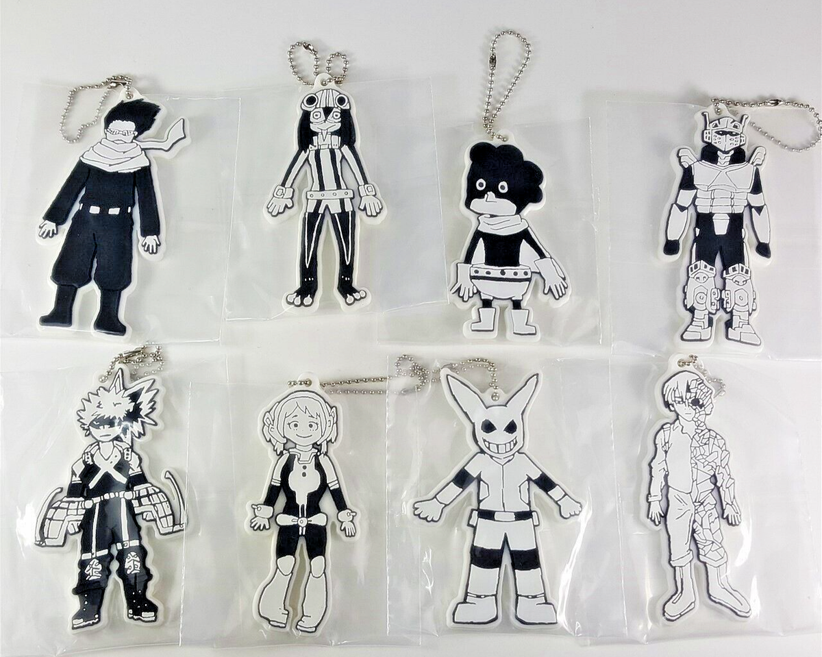 My Hero Academia Rubber Mascot Keychain Complete set lot Bandai