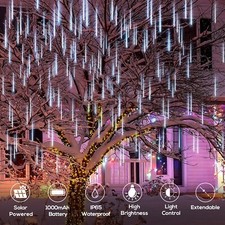 288 LED Solar Lights Meteor Shower Rain Tree String Light Garden Outdoor Decor