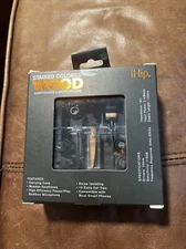 iHip Stained Colored Wood Earphones + Microphone 3.5mm **BRAND NEW SEALED**